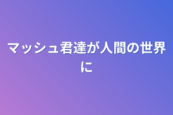 マッシュ君達が人間の世界に