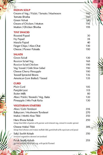 The Shelter Farms Garden Family Restaurant & Bar menu 