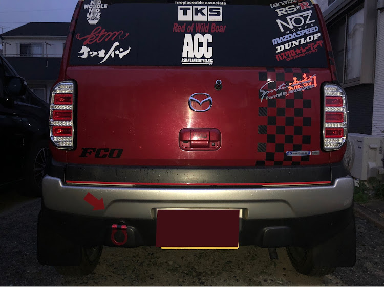ハスラーのメーター取付・オートゲージ電圧計・ステッカー中毒・Red of Wild Boar・ハスクロ☆レーシングに関するカスタム事例の投稿画像2枚目