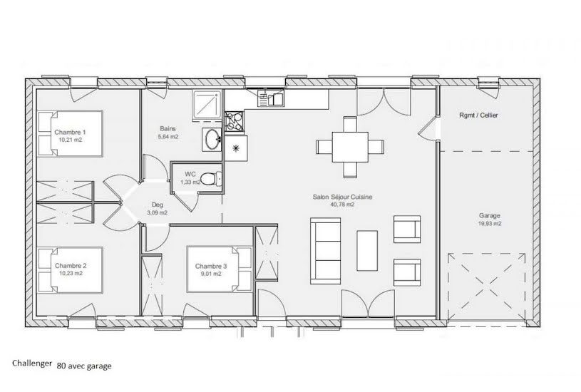  Vente Terrain + Maison - Terrain : 800m² - Maison : 80m² à Saint-Aubin-de-Médoc (33160) 