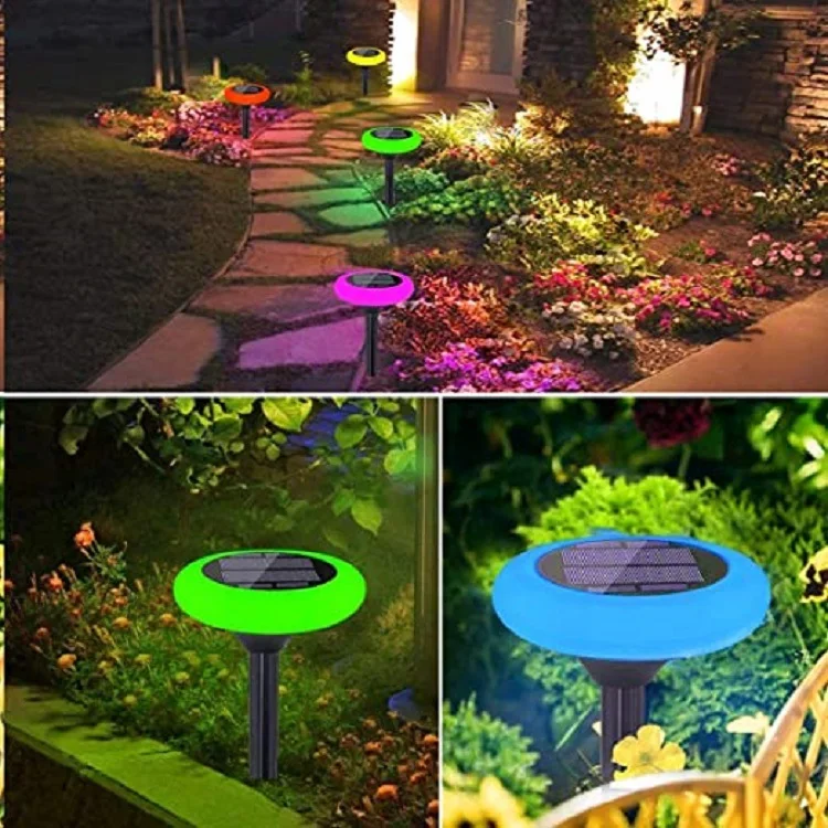 Title 2, Solar Lawn Light Color Gradient Outdoor Courtya...