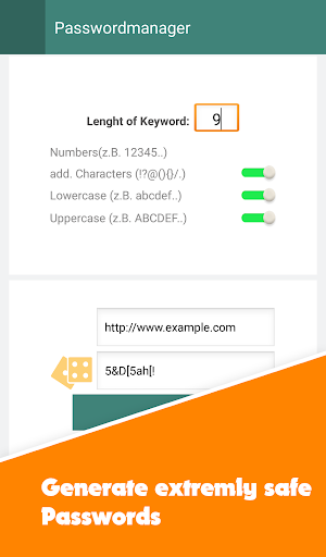 Save Manage Generate Passwords