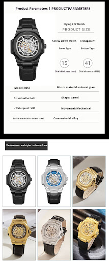 Title 2, Barrel-shaped leather belt Mens Waterproof Mec...