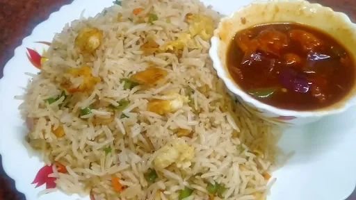 Egg Fried Rice With Chilli Fish [6 Pieces]