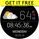 Cover Image of Télécharger Weather Black Premium Watch Face 1.0.9 APK
