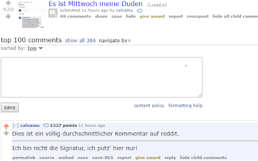 Signaturen auf reddit