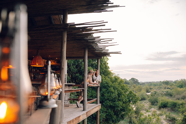 The main deck at Londolozi Game Reserve's Private Granite Suites.