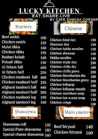 Lucky Kitchen By Cafe Samosa Corner menu 3