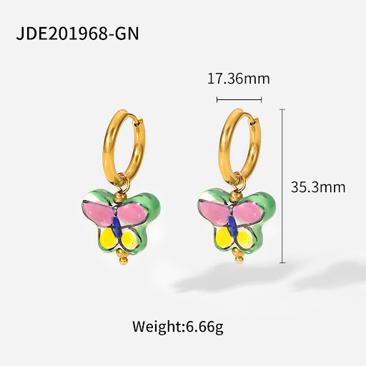 Title 9, Stainless Steel Hoop Earrings French Vintage Fa...