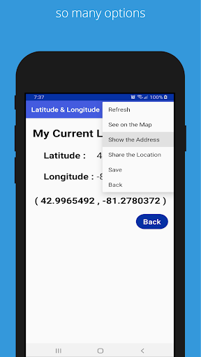 Screenshot Latitude & Longitude