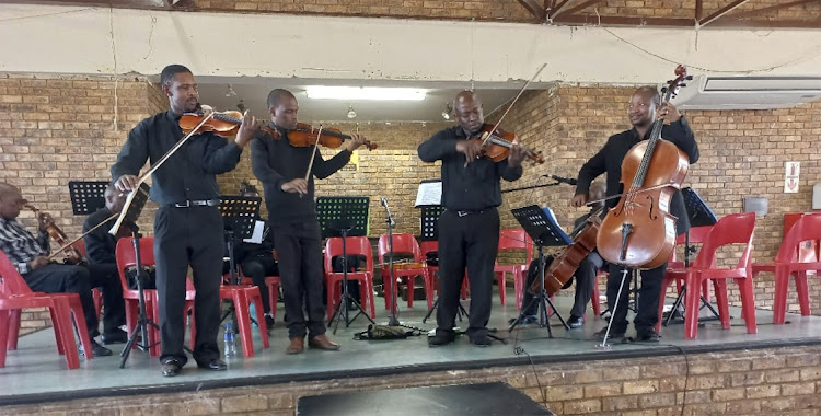 Members of Thuthukani Orchestra performing in Soweto.