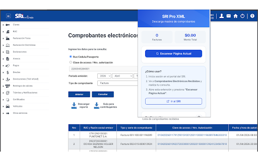 SRI Pro XML - Descarga Masiva de Comprobantes screenshot 1
