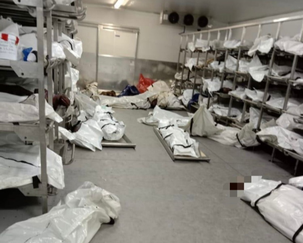 About a dozen bodies lie on the floor at the Phoenix mortuary. Staff say conditions at the facility are unbearable and the department of health is not listening to them.