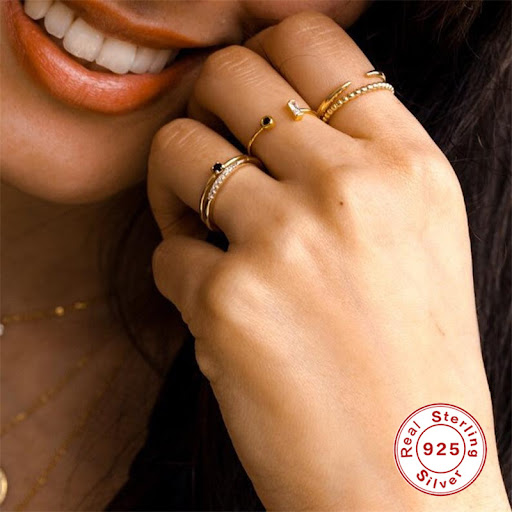 Title 3, Fashion S925 Sterling Silver Ring. Elegant desi...