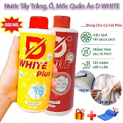 [Tặng Vòi Xịt] Chai Tẩy Trắng Quần Áo D - White, Tẩy Mốc, Ố Vàng, Không Phai Màu Vải Đánh Bay Mọi Vết Bẩn