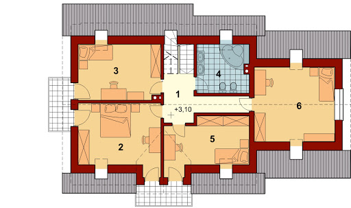 Sowa 7 z garażem 2-st. - Rzut poddasza