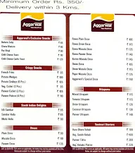 Aggarwal Restaurant menu 1