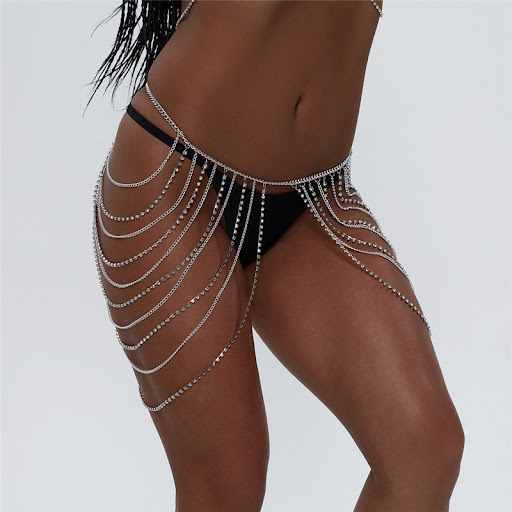 Title 6, Metal Rhinestone Multilayer Tassel Fashion Body...