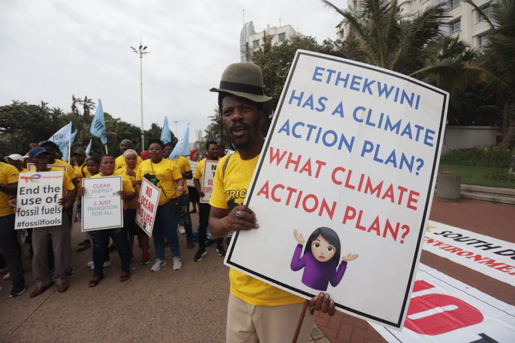 With the 27th UN Climate Change Conference running from November 6-18 in Egypt, the South Durban Community Environmental Alliance protested at Suncoast Beach promenade against oil and gas exploration in South Africa.