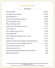 Piano Bar, The Oberoi menu 5