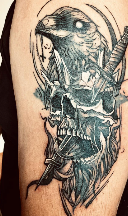 Crow Skull And Dagger 