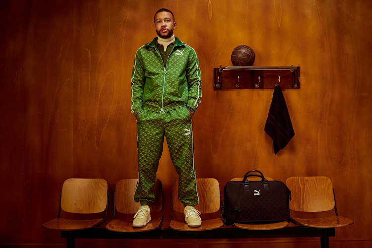 Dutch football star Memphis Depay is the international face of the Puma Players’ Lounge collection.