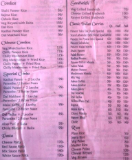 Ramji Soni menu 1