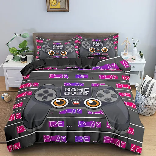 Title 6, New Gamepad Bedding Set Queen Size Duvet Cover....