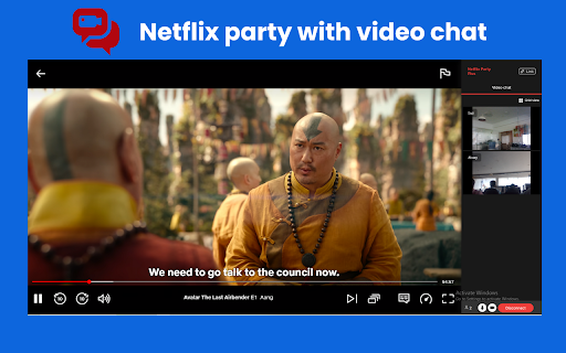 Netflix party with video chat