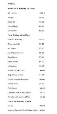 Saravana Cafe Park menu 4