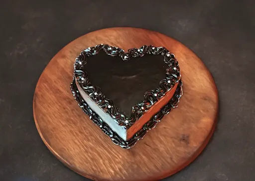 Chocolate Heart Cake Eggless