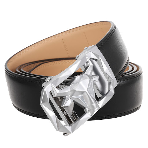 Title 19, Mens Leather Belt with Alloy Automatic Buckle,...