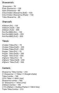 Tikka Street menu 1