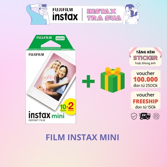 Instax Mini Film - Viền Trắng - Giấy In Cho Máy Ảnh Lấy Liền Instax Mini Fujifilm - Chính Hãng Nhật Date Ca0