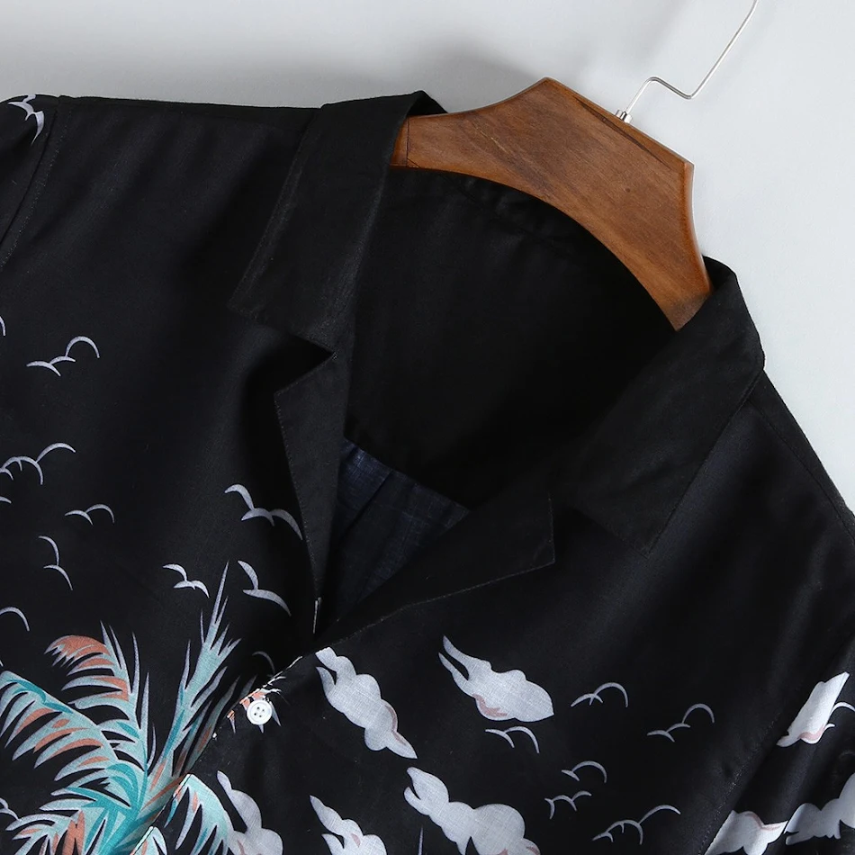 Fashion Men's Loose Print Short Sleeves