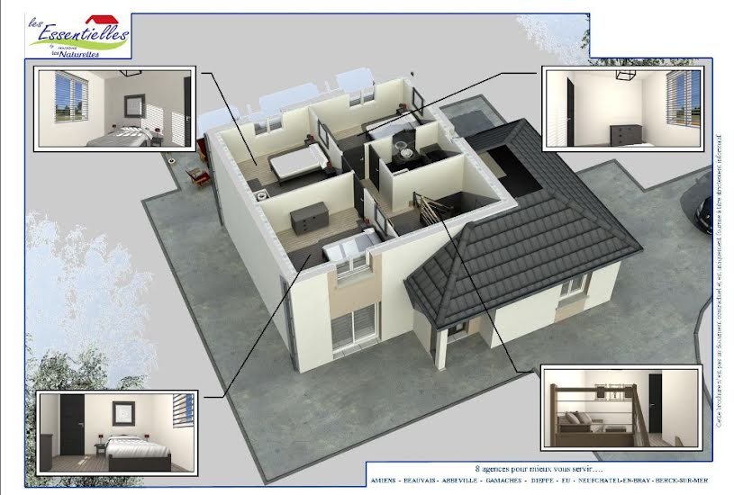  Vente Terrain + Maison - Terrain : 1 044m² - Maison : 111m² à Rouen (76000) 