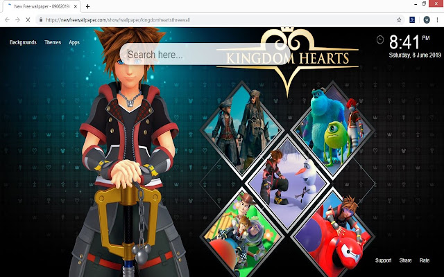 Kingdom Hearts 3 HD Papel de Parede Novo Tab Temas