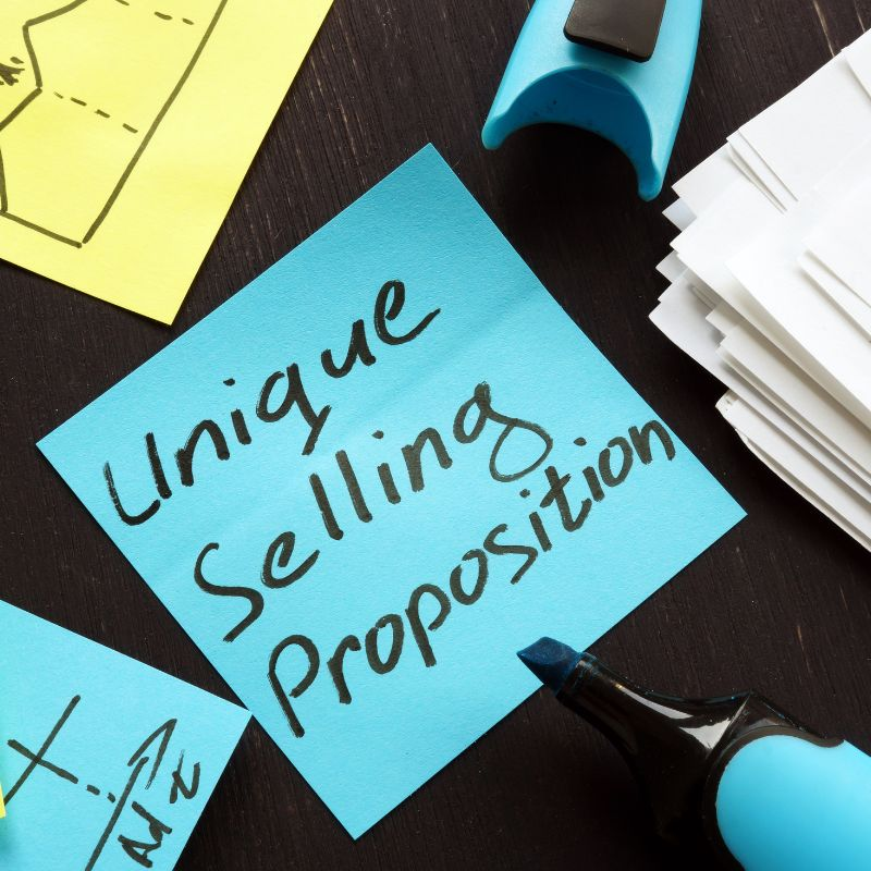 A note saying Unique Selling Proposition