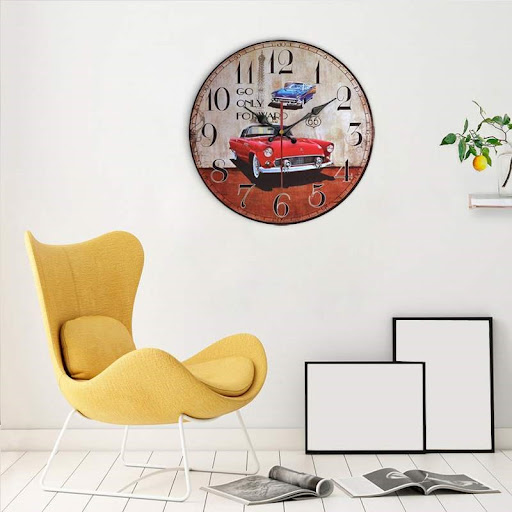 Title 20, European Creative Wall Clock Wooden Living Room...