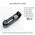 Sạc Đơn Pin Li - Ion 18650 16340 14500 Cho Đèn Pin Siêu Sáng, Quạt Mini 3 Tốc Độ...