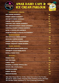 Amar Dairy Cafe & Ice-cream Parlour menu 1