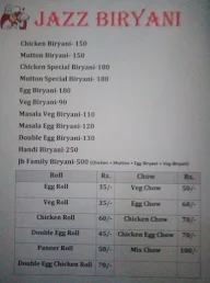 Jazz Biryani menu 1