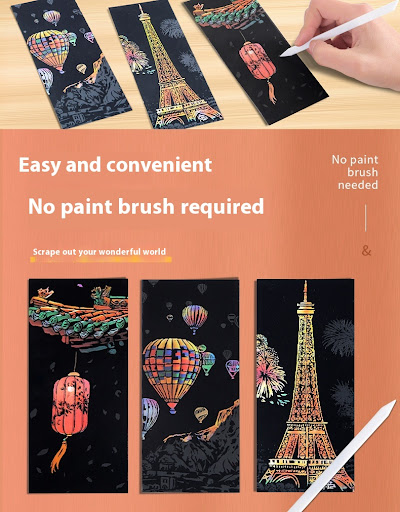 Title 10, World Famous City Night View Scratch Painting f...