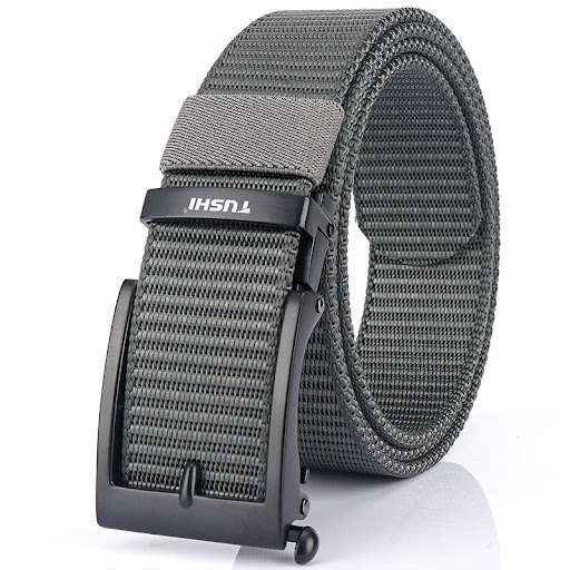 Title 6, Mens Casual Fashion Automatic Buckle Canvas Belt