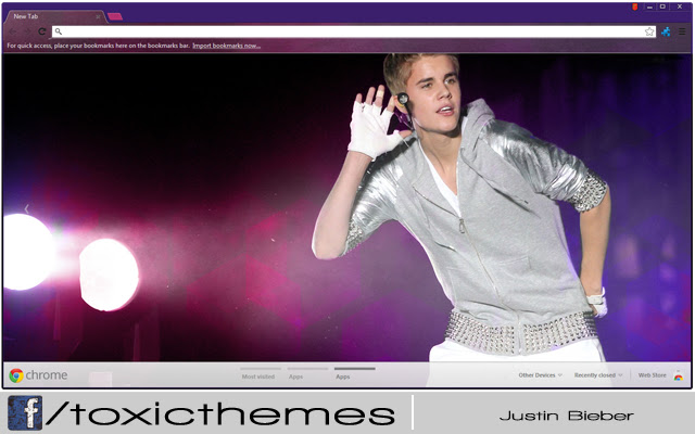 Justin Bieber by toxic chrome extension