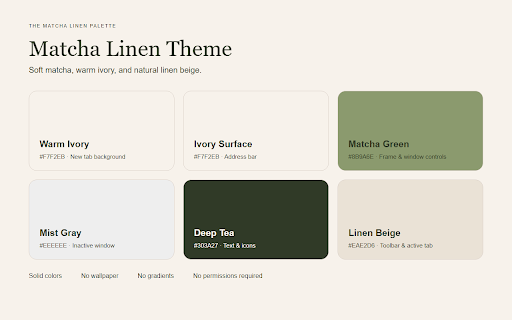 Matcha Linen Theme screenshot 2