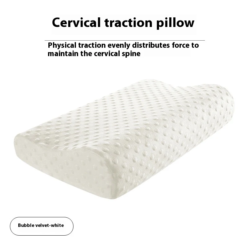 Travesseiro de Espuma Viscoelástica com Design de Onda para Proteção do Pescoço, Retorno Lento e Conforto Superior para Dormir Bem.