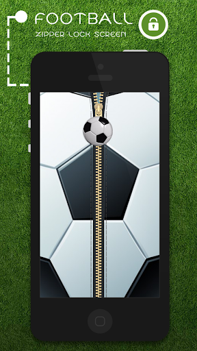 FootBall Zipper Lock Screen