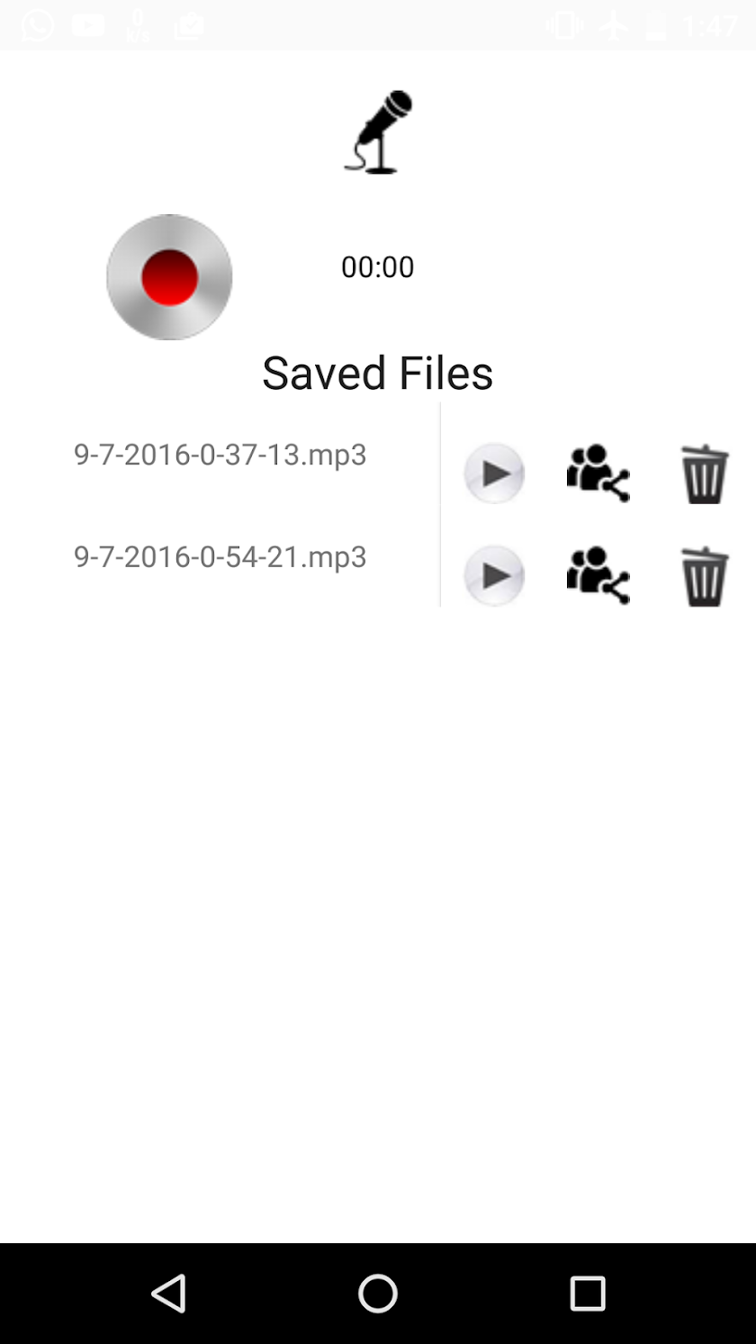 Voice Recorder Pro Screen 1