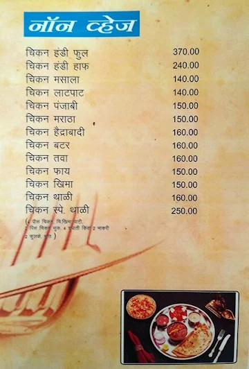 Khandeshi Spice menu 